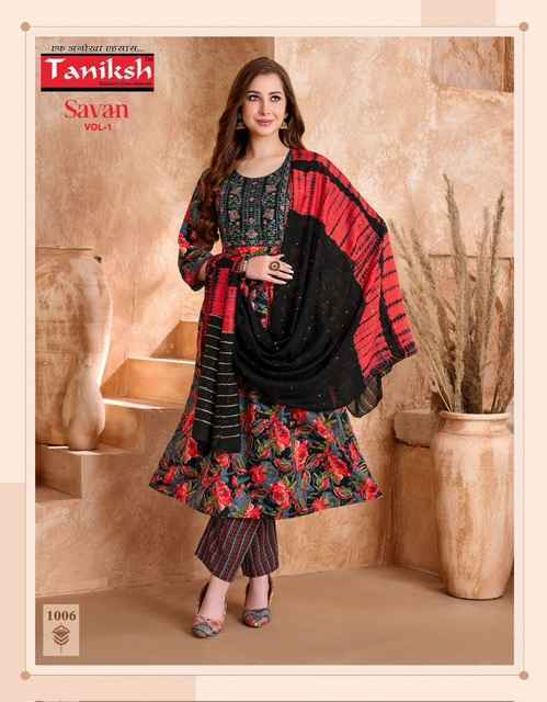 Taniksh Savan Vol 1 Viscouse Kurti Combo Wholesale Rate ( 8 Pcs Catalog )