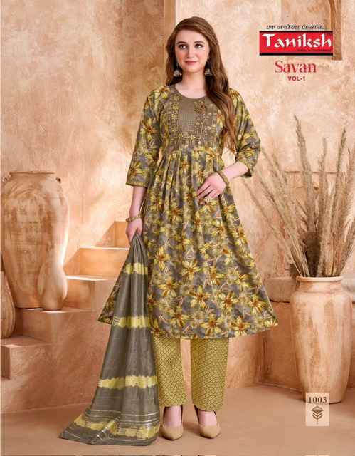 Taniksh Savan Vol 1 Viscouse Kurti Combo Wholesale Rate ( 8 Pcs Catalog )