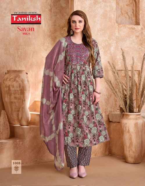 Taniksh Savan Vol 1 Viscouse Kurti Combo Wholesale Rate ( 8 Pcs Catalog )