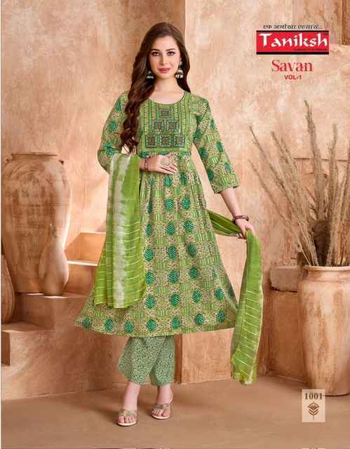 Taniksh Savan Vol 1 Viscouse Kurti Combo Wholesale Rate ( 8 Pcs Catalog )