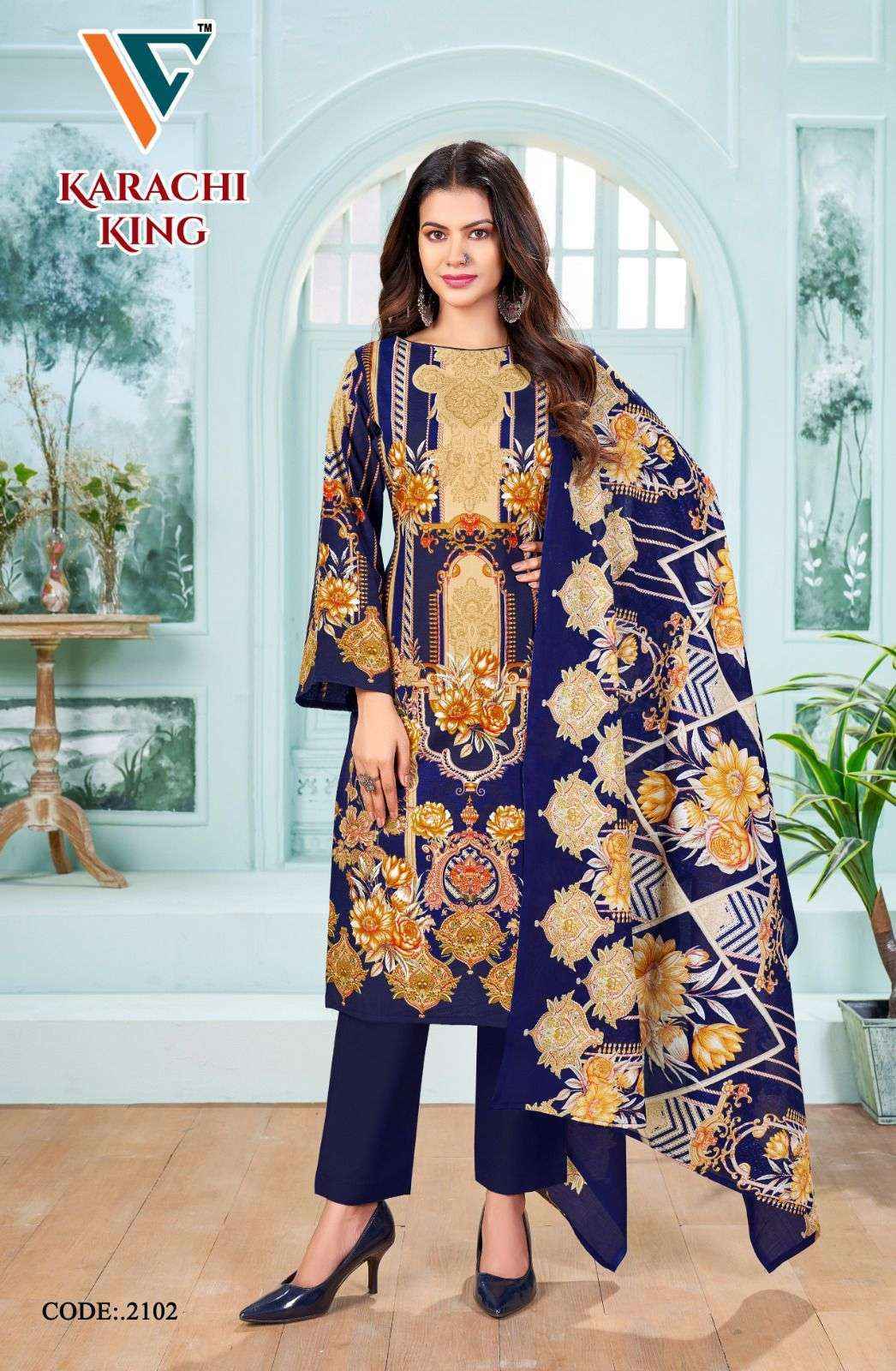 Vandana Karachi King Vol 21 Wholesale Cotton Pakistani ( 8 pcs Catalogue )