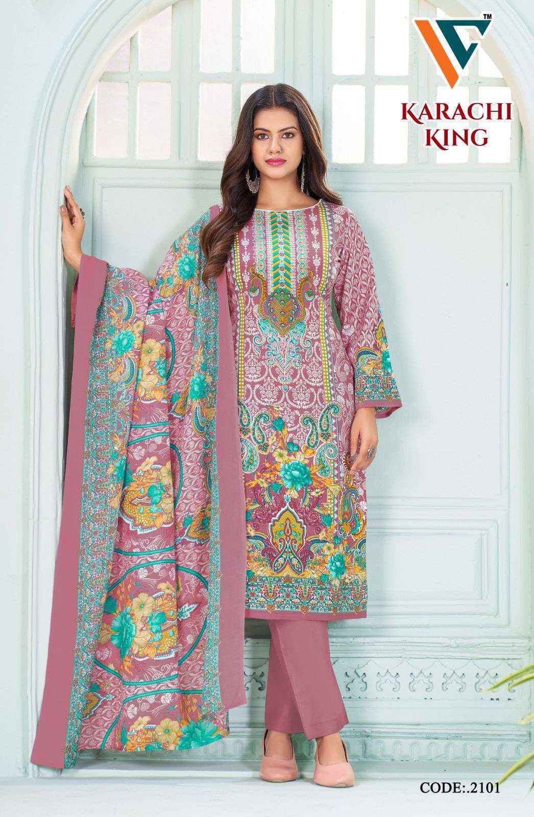 Vandana Karachi King Vol 21 Wholesale Cotton Pakistani ( 8 pcs Catalogue )