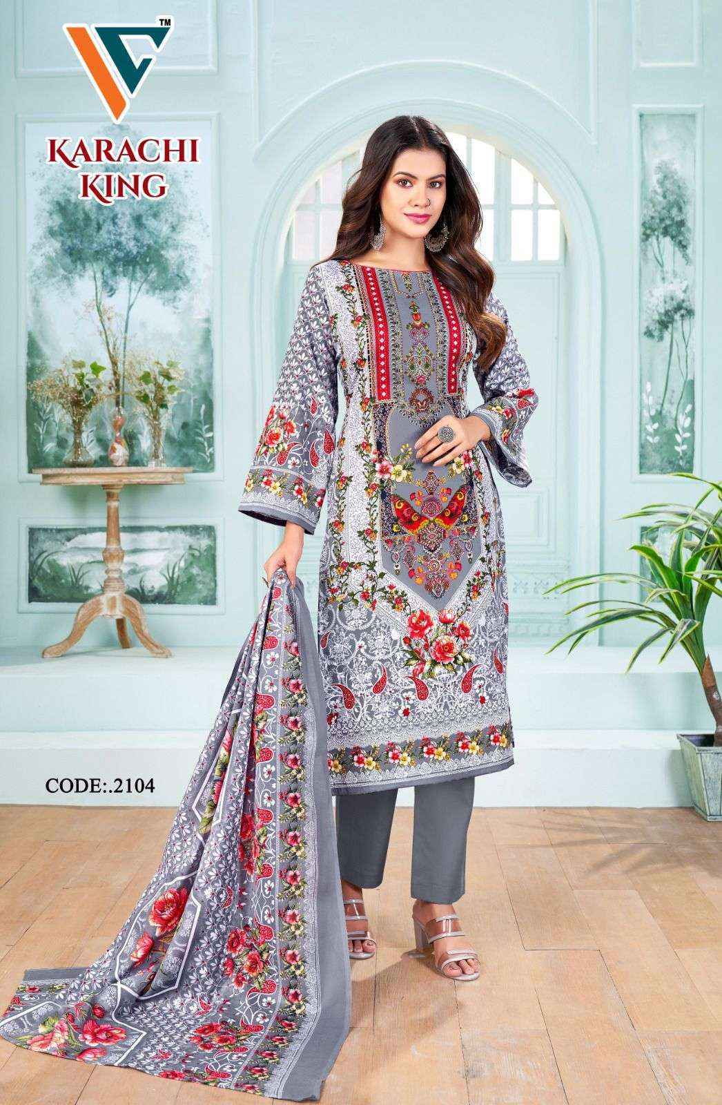 Vandana Karachi King Vol 21 Wholesale Cotton Pakistani ( 8 pcs Catalogue )