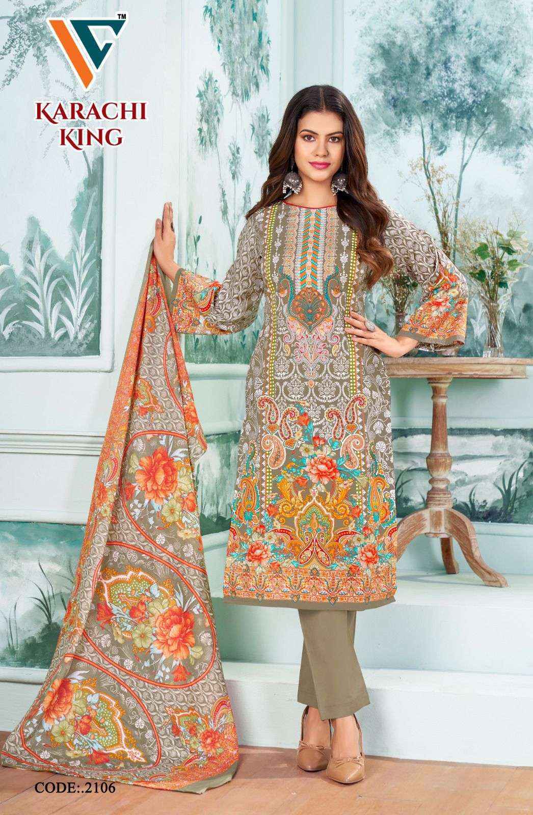 Vandana Karachi King Vol 21 Wholesale Cotton Pakistani ( 8 pcs Catalogue )