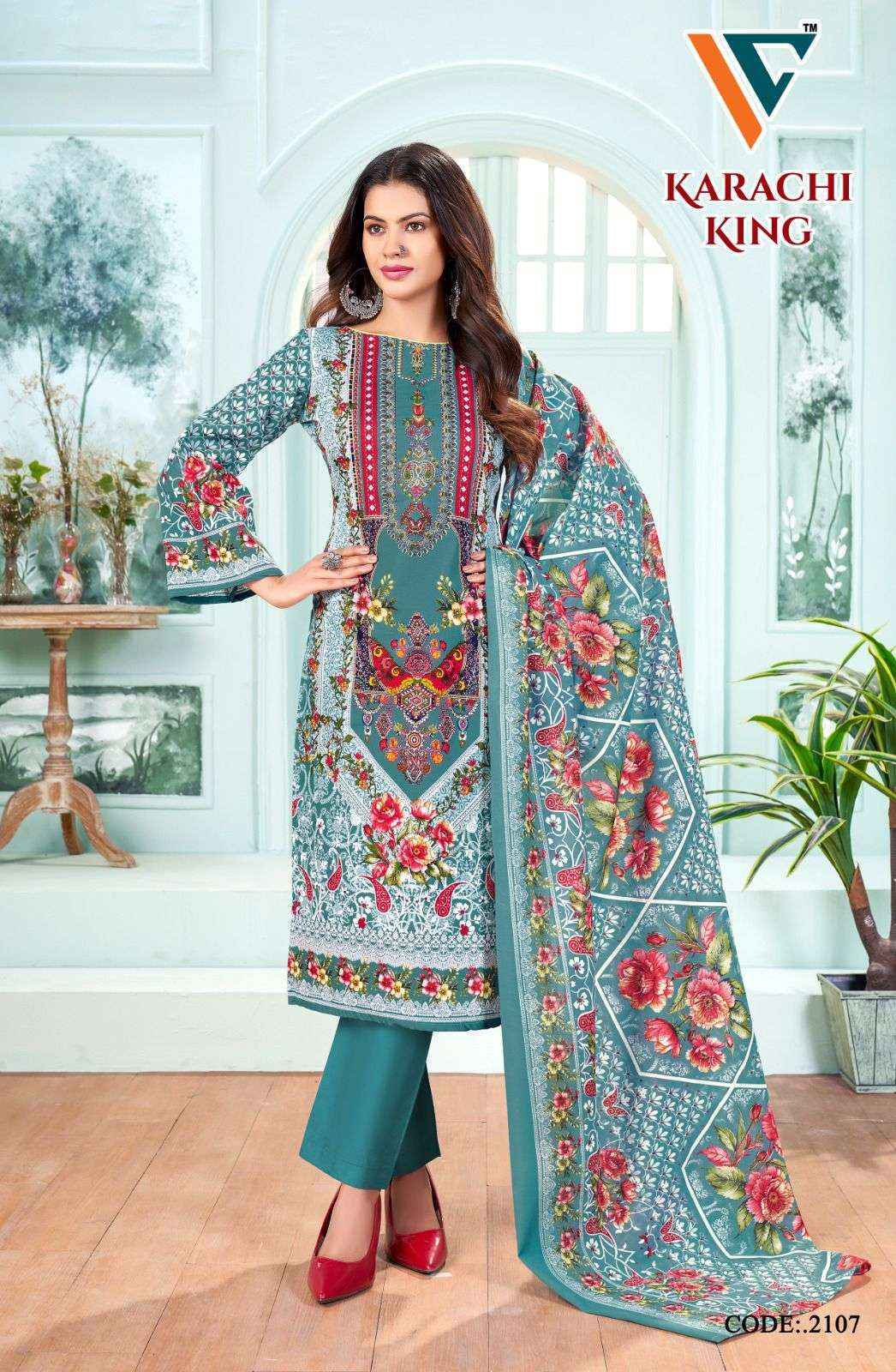 Vandana Karachi King Vol 21 Wholesale Cotton Pakistani ( 8 pcs Catalogue )