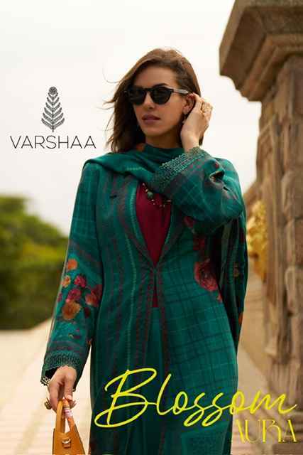 Varsha Blossom Aura Viscouse Pashmina Salwar Suit Wholesale Rate ( 4 Pcs Catalog )