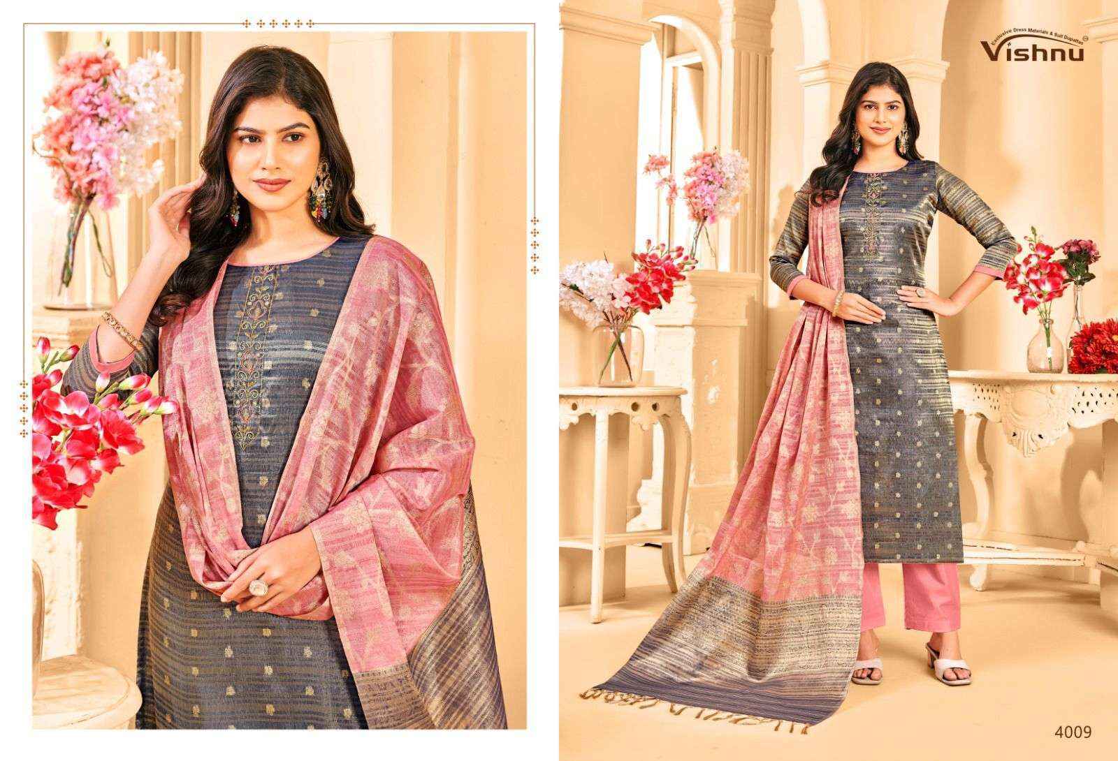 Vishnu Khanak Silk Salwar Kameez Wholesale Rate ( 10 Pcs Catalog )
