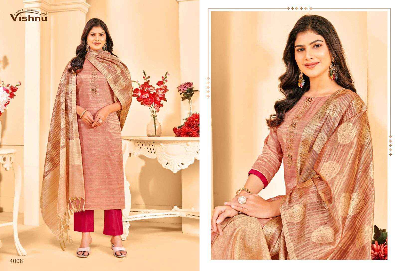 Vishnu Khanak Silk Salwar Kameez Wholesale Rate ( 10 Pcs Catalog )