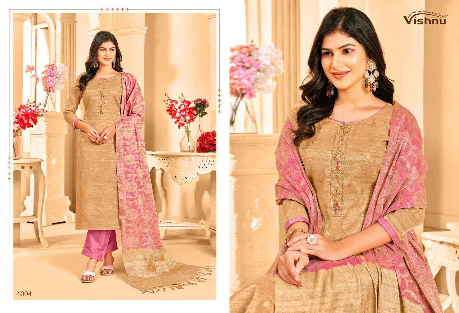 Vishnu Khanak Silk Salwar Kameez Wholesale Rate ( 10 Pcs Catalog )