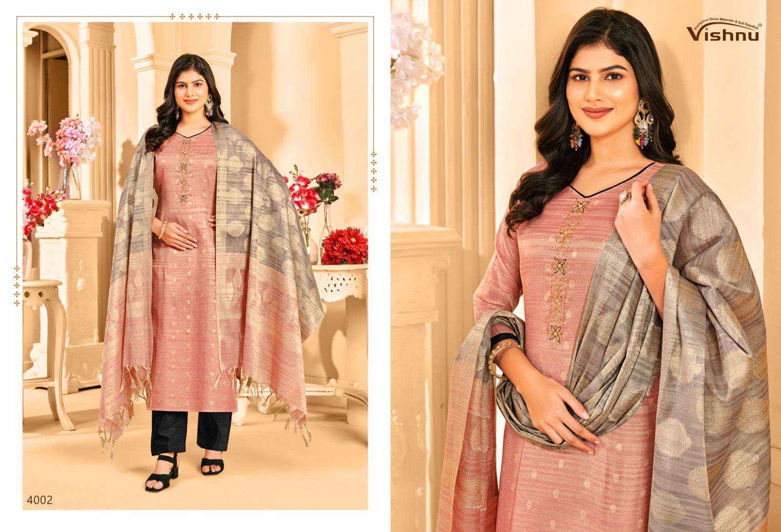 Vishnu Khanak Silk Salwar Kameez Wholesale Rate ( 10 Pcs Catalog )