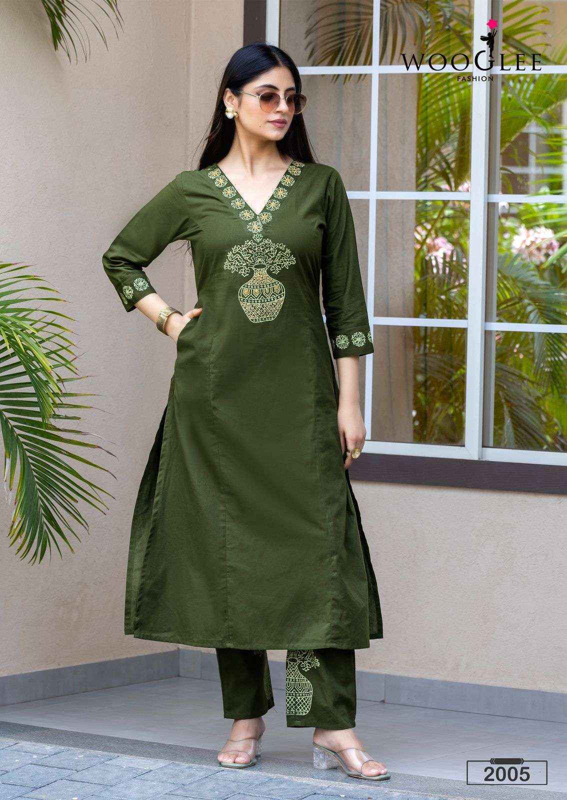 Wooglee Malvika Cotton Kurti With Bottom Wholesale Price ( 6 pcs Catalogue