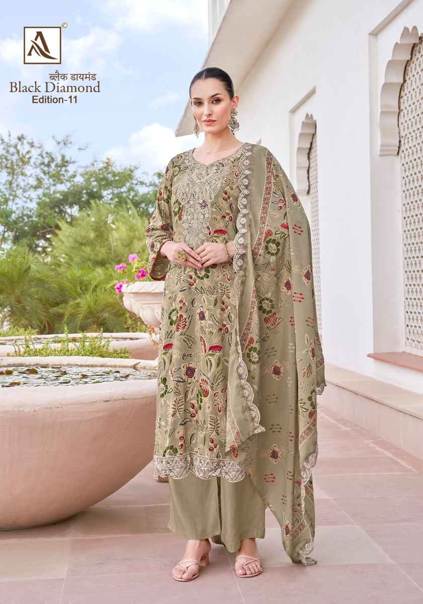 ALOK SUITS BLACK DIAMOND 11 DRESS MATERIAL SURAT WHOLESALE PRICE ( 6 PCS CATALOG )