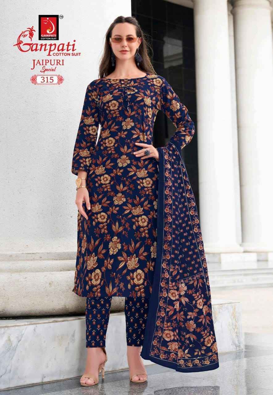 Ganpati Jaipuri Special Vol 15 Readymade Cotton Dress Wholesale Rate ( 15 Pcs Catalog )