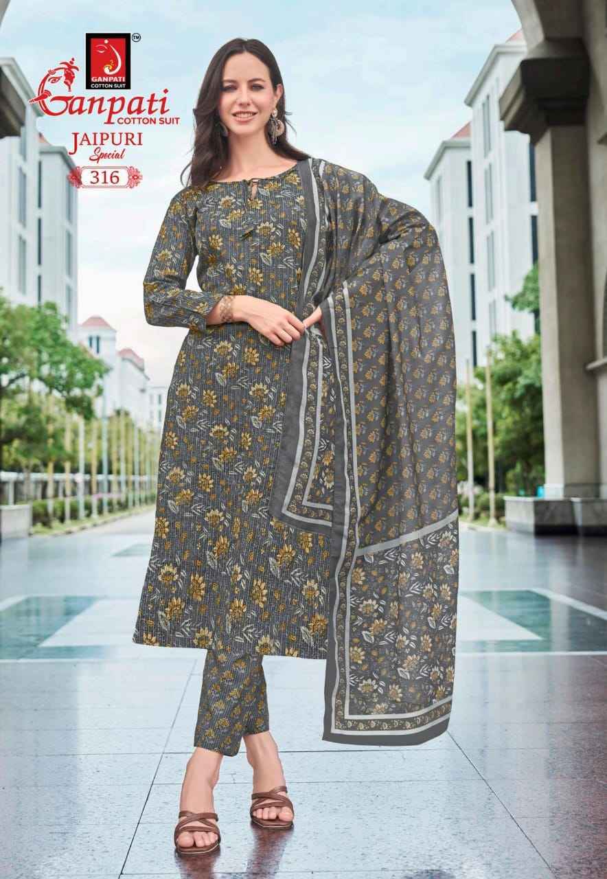 Ganpati Jaipuri Special Vol 15 Readymade Cotton Dress Wholesale Rate ( 15 Pcs Catalog )