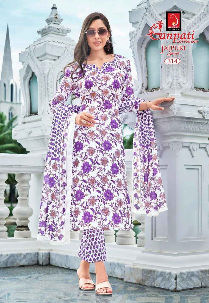 Ganpati Jaipuri Special Vol 15 Readymade Cotton Dress Wholesale Rate ( 15 Pcs Catalog )