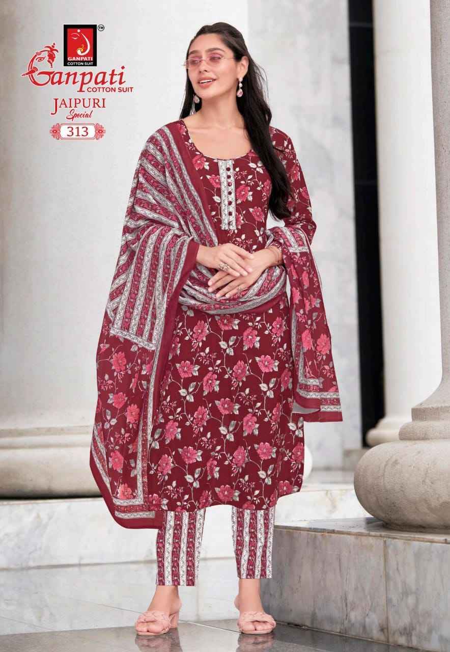 Ganpati Jaipuri Special Vol 15 Readymade Cotton Dress Wholesale Rate ( 15 Pcs Catalog )