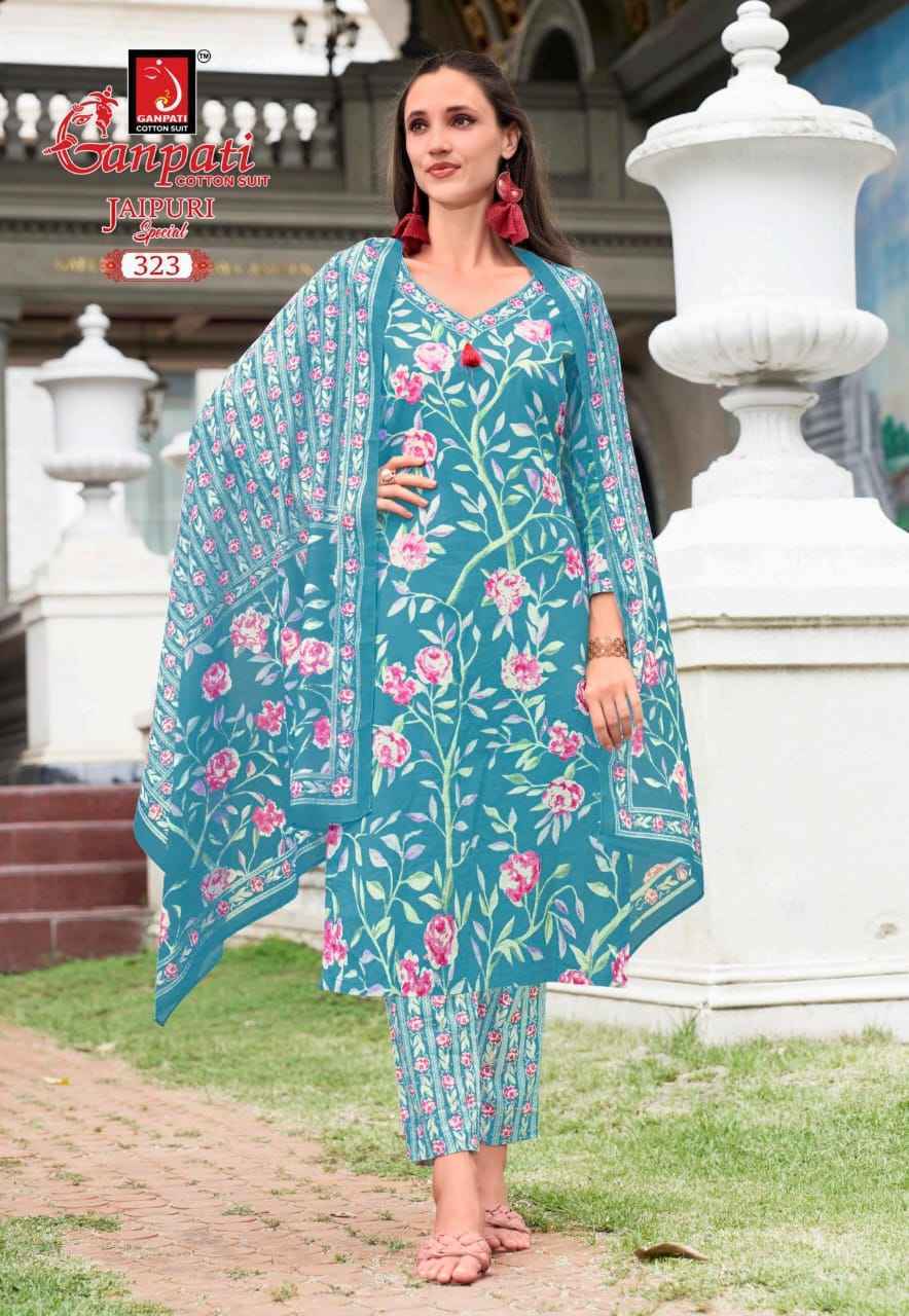 Ganpati Jaipuri Special Vol 15 Readymade Cotton Dress Wholesale Rate ( 15 Pcs Catalog )
