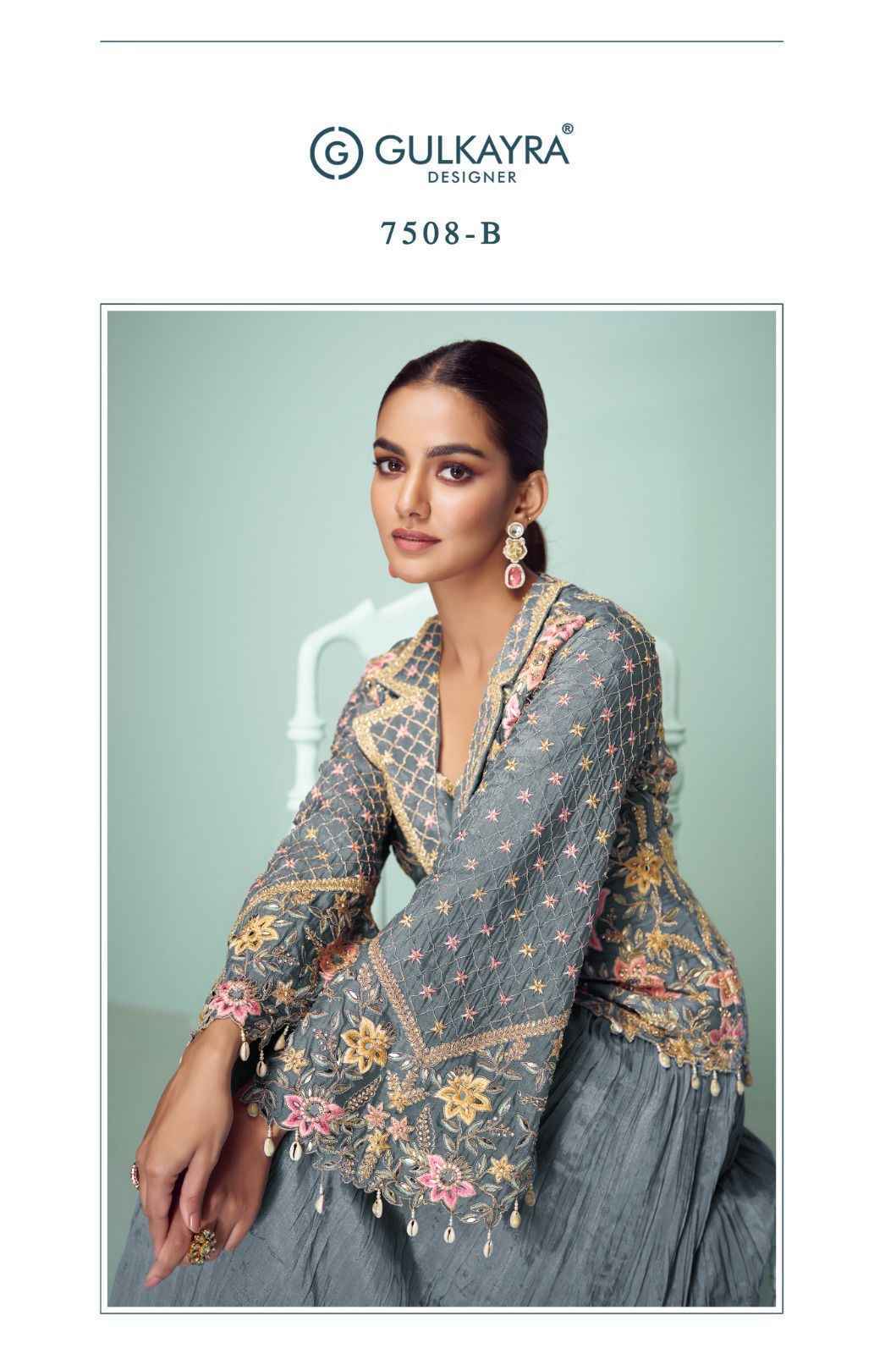 Gulkayra Designer Crown Gold Readymade Chinon Suit Wholesale Rate ( 4 Pcs Catalog )