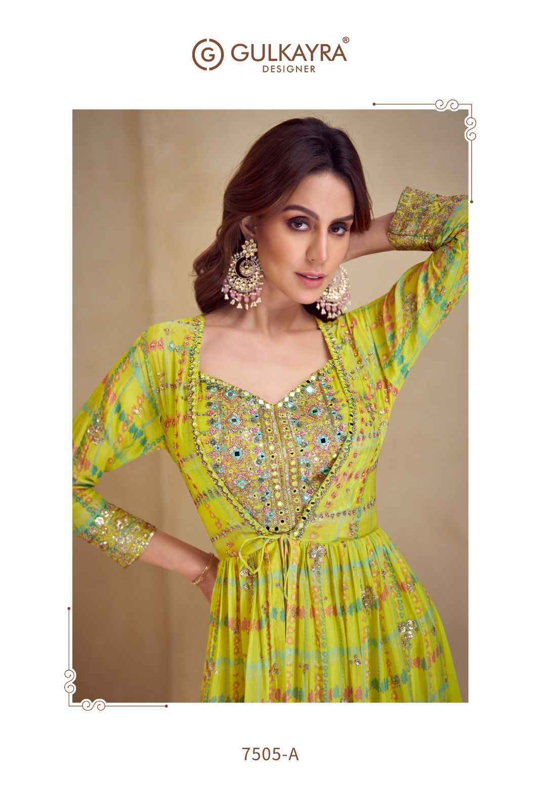 Gulkayra Designer Kiera Readymade Chinon Dress Wholesale Rate ( 4 Pcs Catalog )