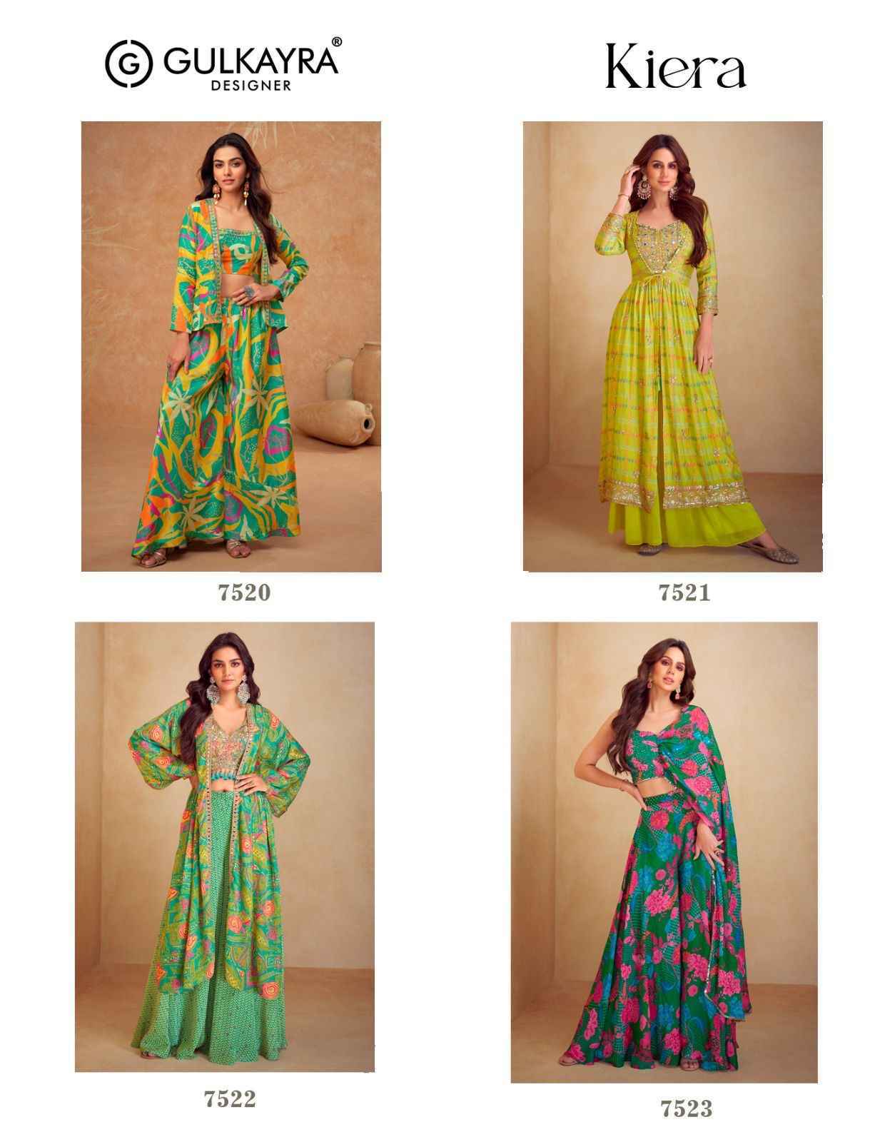 Gulkayra Designer Kiera Readymade Chinon Dress Wholesale Rate ( 4 Pcs Catalog )