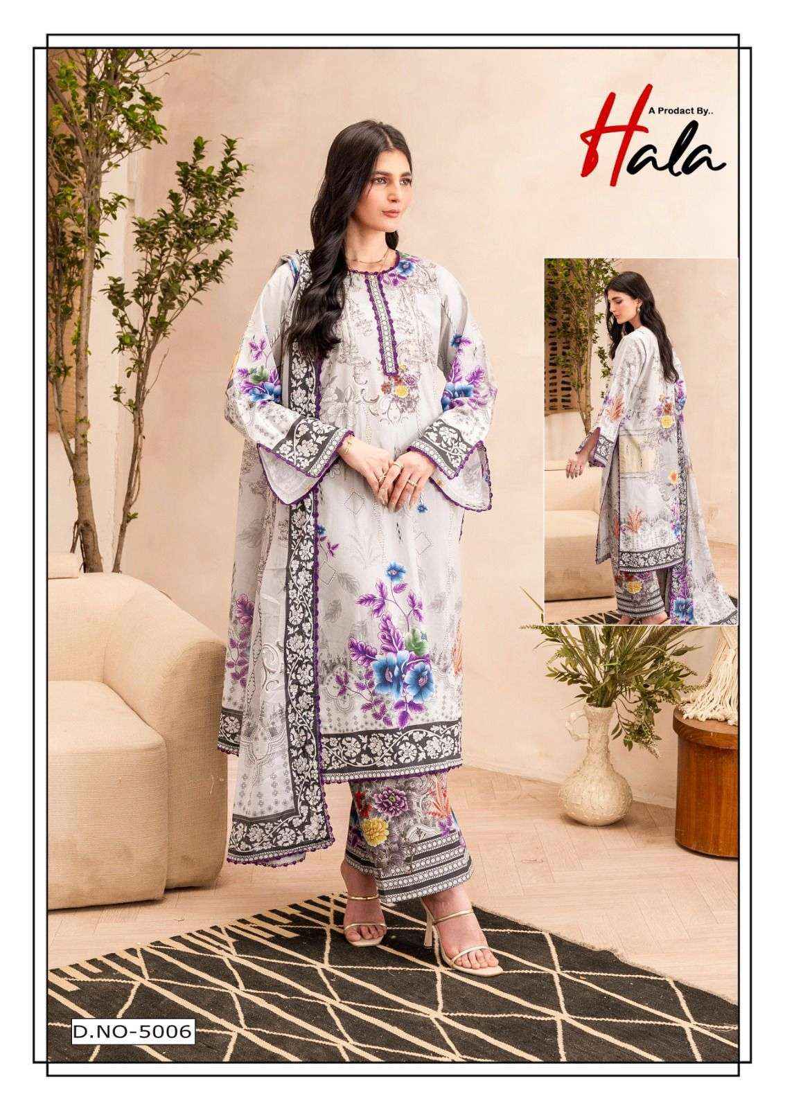 HALA RAMSHA VOL 5 COTTON DIGITAL PRINTS SALWAR DRESS WHOLESALE RATE ( 6 PCS CATALOG )
