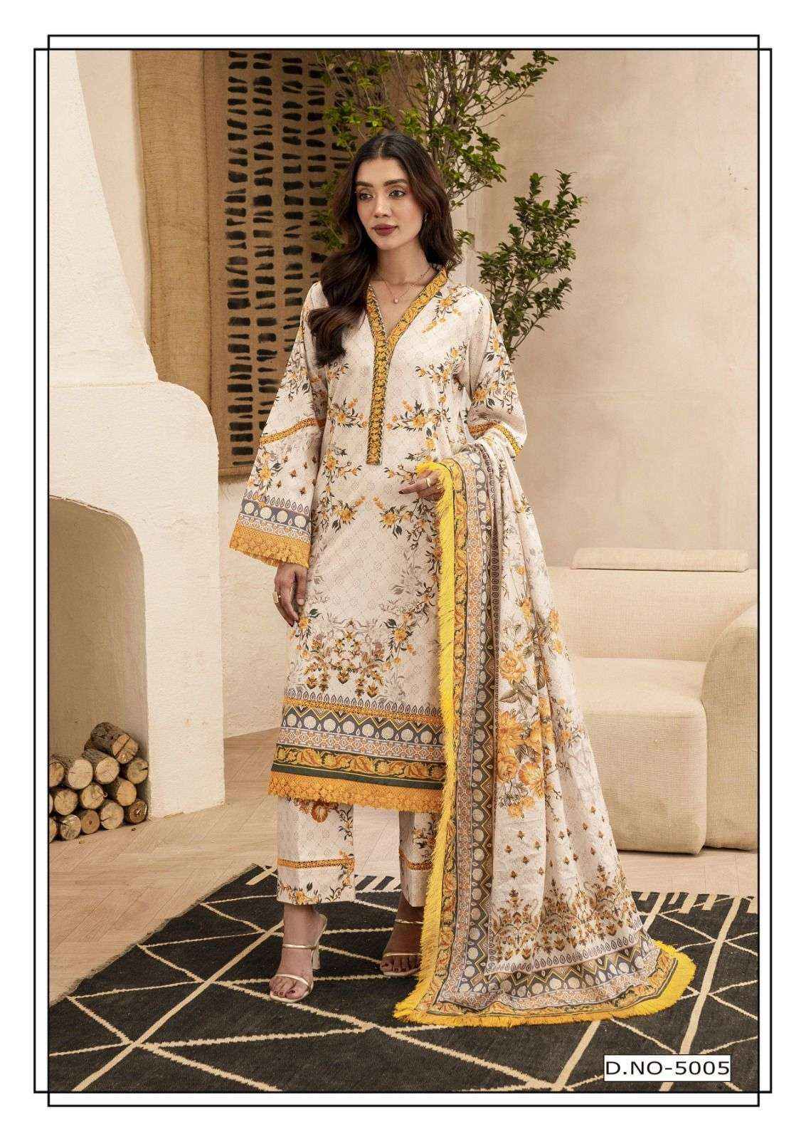 HALA RAMSHA VOL 5 COTTON DIGITAL PRINTS SALWAR DRESS WHOLESALE RATE ( 6 PCS CATALOG )