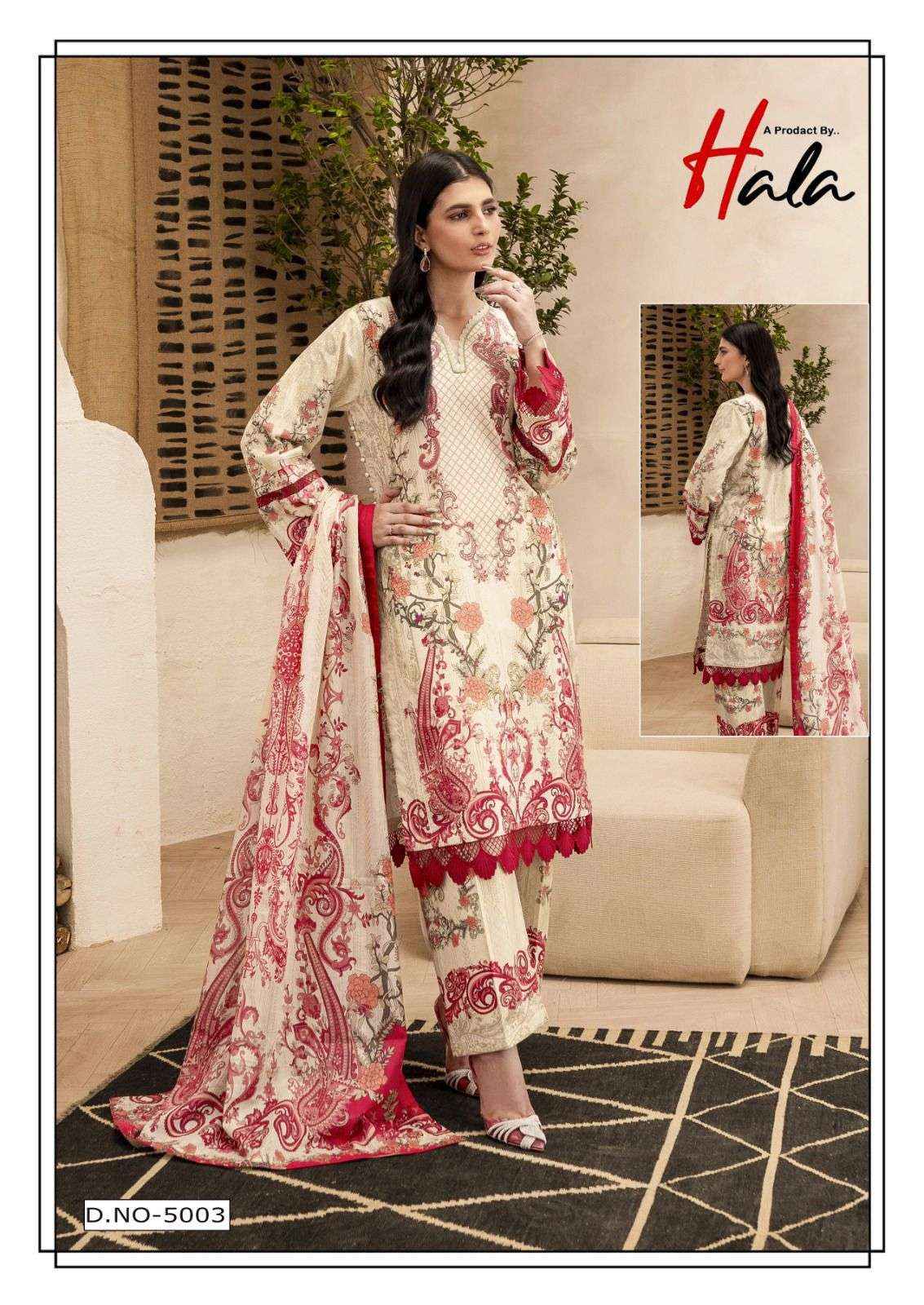 HALA RAMSHA VOL 5 COTTON DIGITAL PRINTS SALWAR DRESS WHOLESALE RATE ( 6 PCS CATALOG )