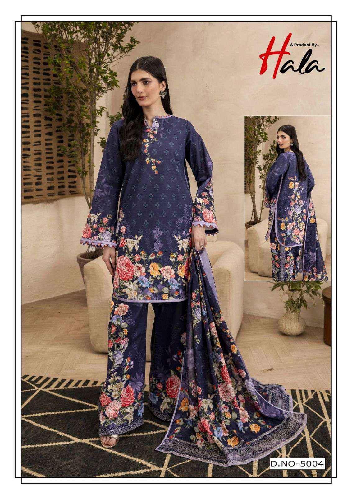 HALA RAMSHA VOL 5 COTTON DIGITAL PRINTS SALWAR DRESS WHOLESALE RATE ( 6 PCS CATALOG )