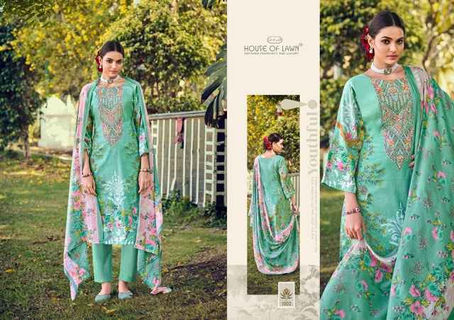 House Of Lawn Malhar Vol 2 Cotton Salwar Kameez Wholesale Rate ( 6 Pcs Catalog )