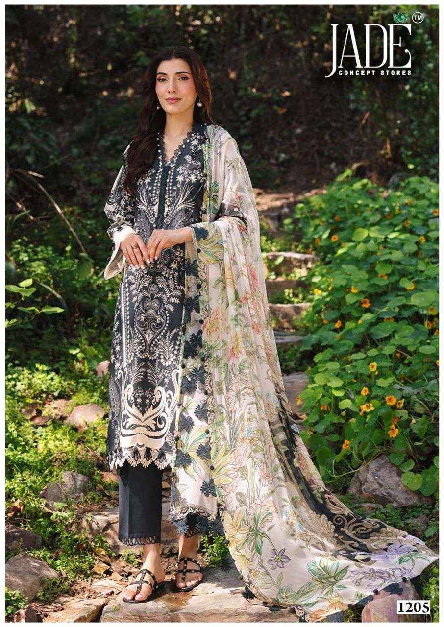 Jade Bin Saeed Heavy Luxury Vol 12 Cotton Dress Material Wholesale Price ( 6 pcs Catalogue