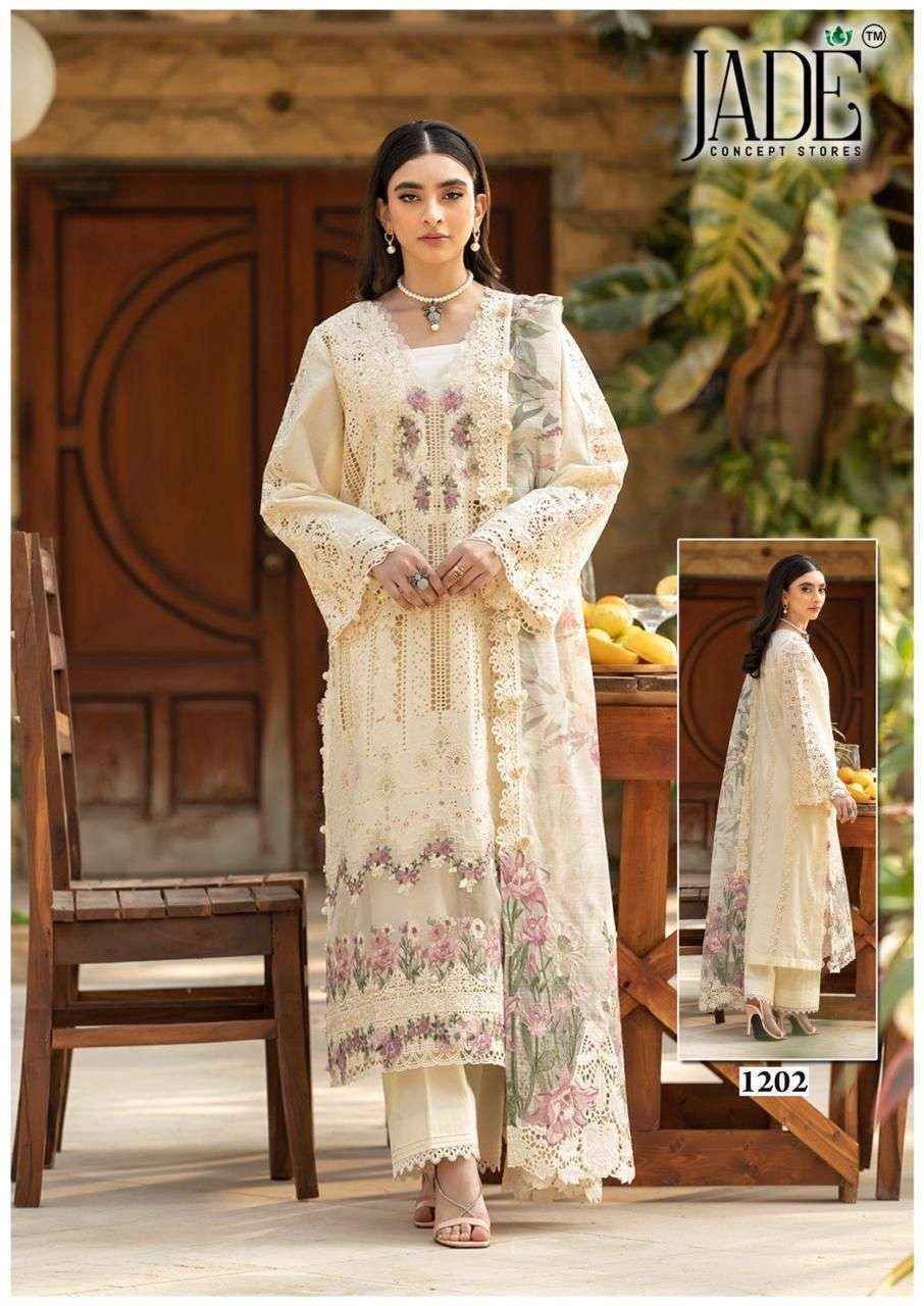 Jade Bin Saeed Heavy Luxury Vol 12 Cotton Dress Material Wholesale Price ( 6 pcs Catalogue
