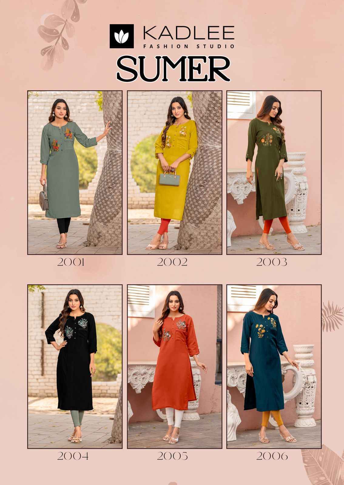 Kadlee Sumer Rayon Kurti Wholesale Rate ( 6 Pcs Catalog )