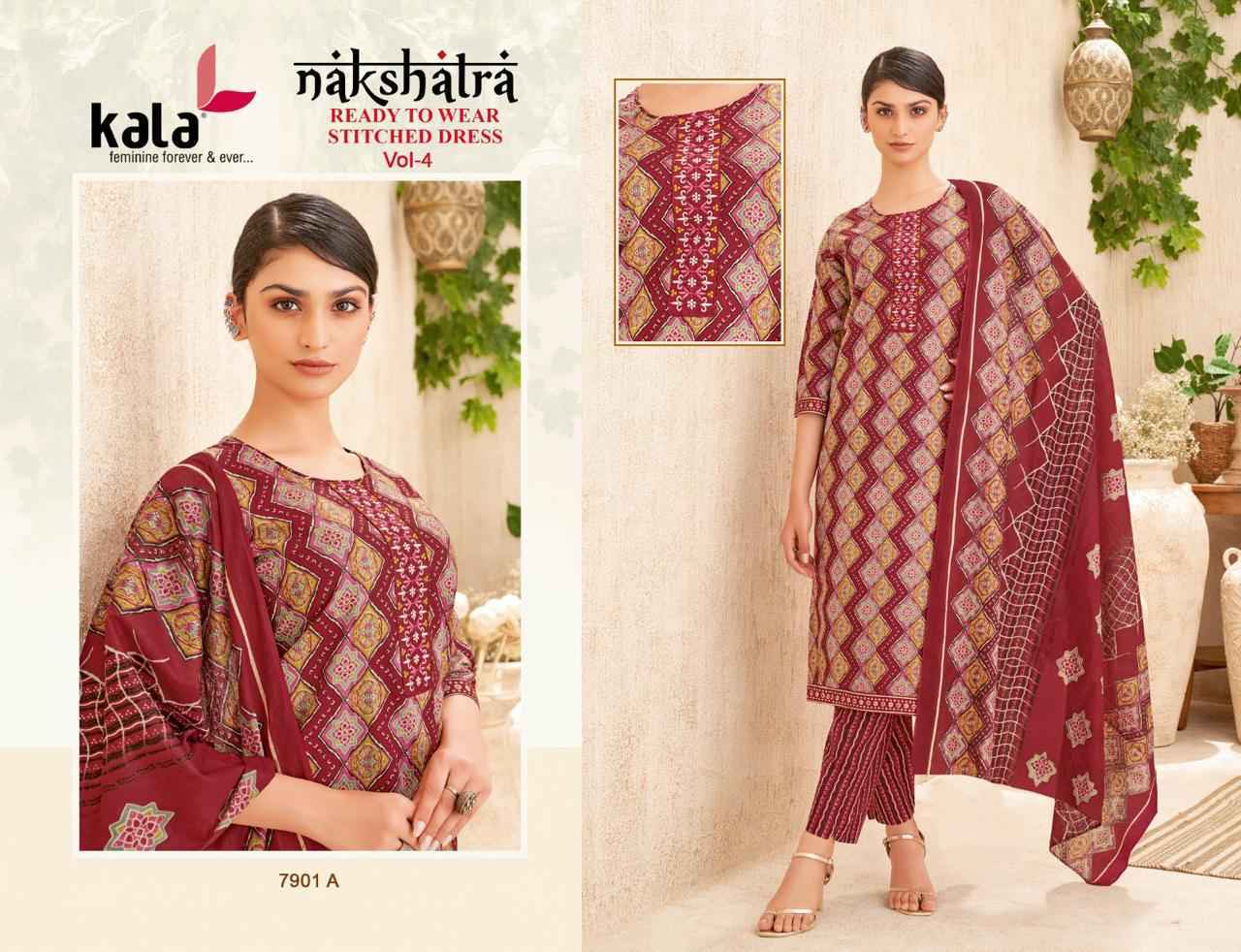 Kala Nakshatra Vol 4 Readymade Cotton Dress Wholesale Rate ( 12 Pcs Catalog )