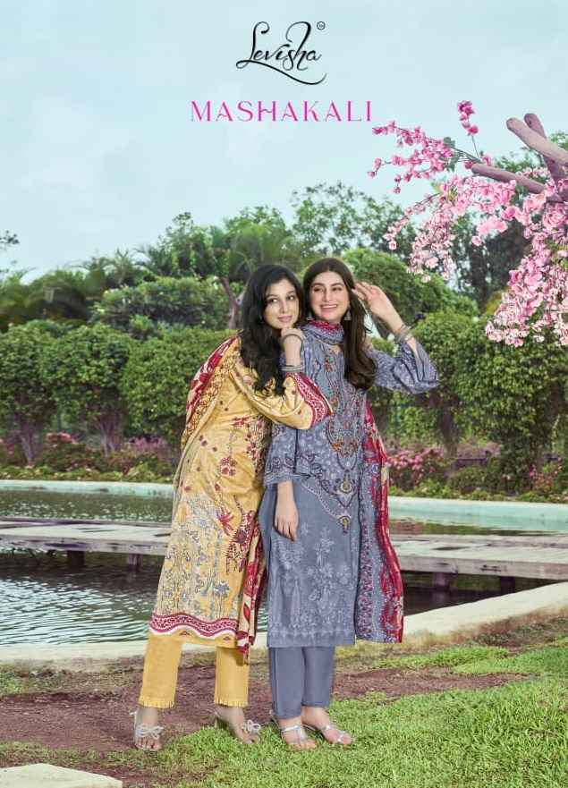 Levisha Mashakali Cotton Salwar Kameez Wholesale Rate ( 8 Pcs Catalog )