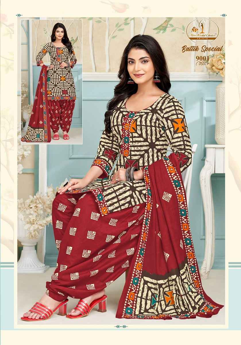 Miss World Batik Special Vol 9 Cotton Printed Dress Material Surat Wholesale ( 10 Pcs Catalogue )