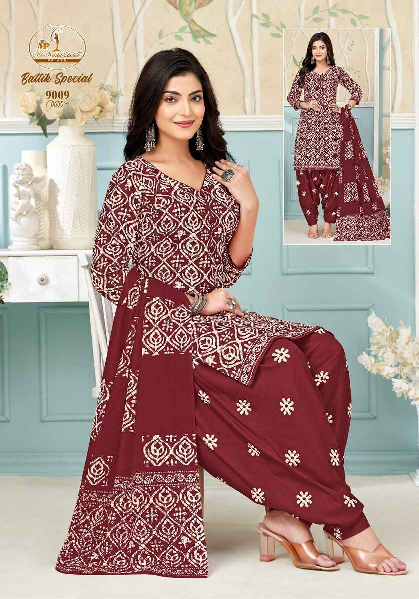 Miss World Batik Special Vol 9 Cotton Printed Dress Material Surat Wholesale ( 10 Pcs Catalogue )