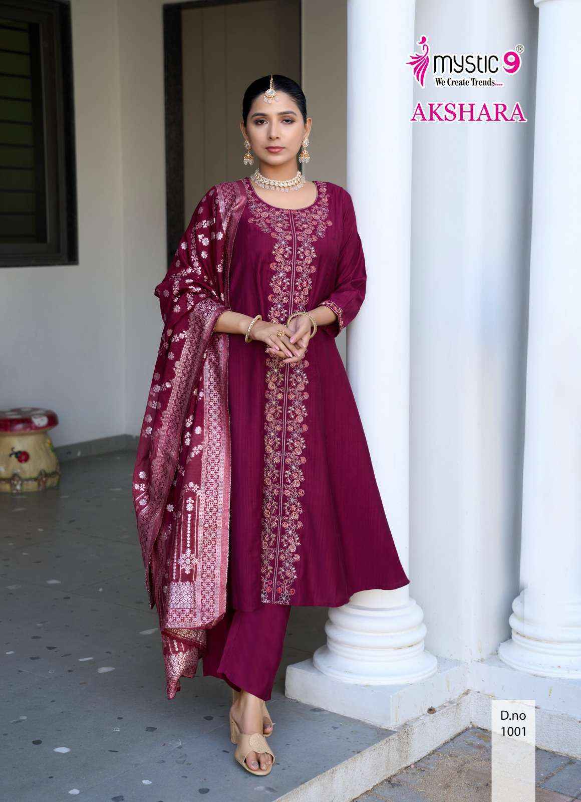 Mystic 9 Akshara Fancy Kurti Combo Set Wholesale Wholesale Rate ( 6 pcs Catalog )