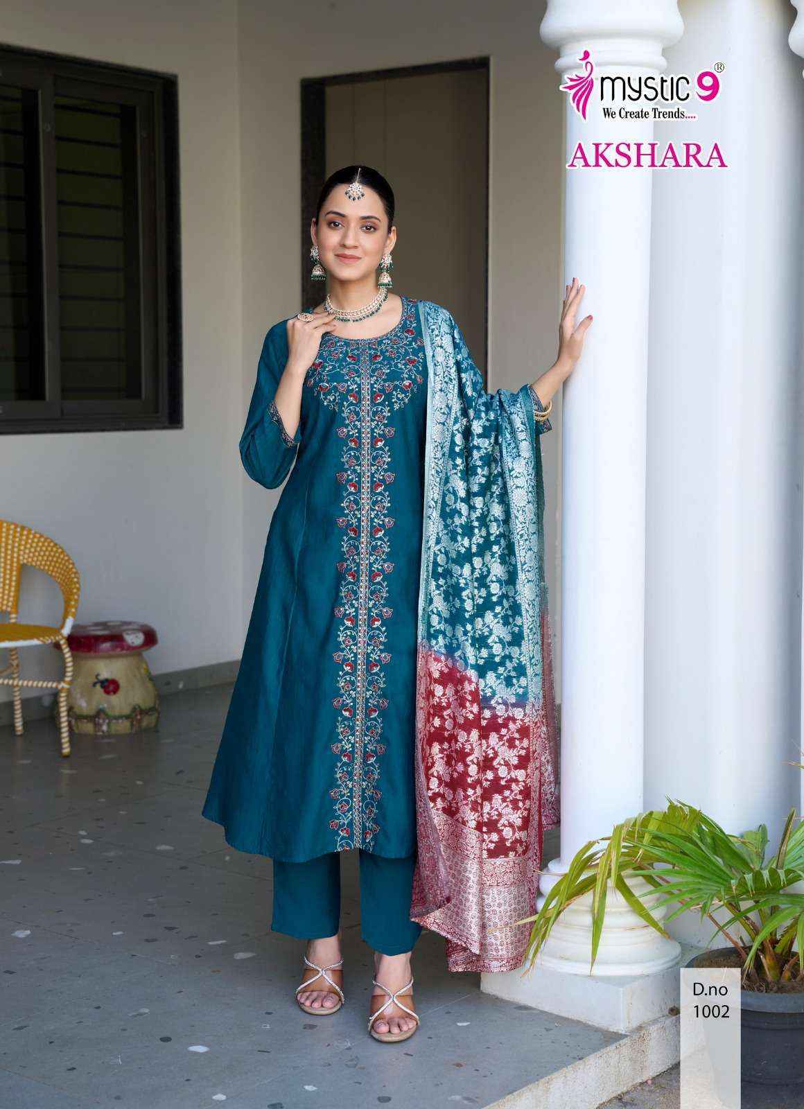 Mystic 9 Akshara Fancy Kurti Combo Set Wholesale Wholesale Rate ( 6 pcs Catalog )