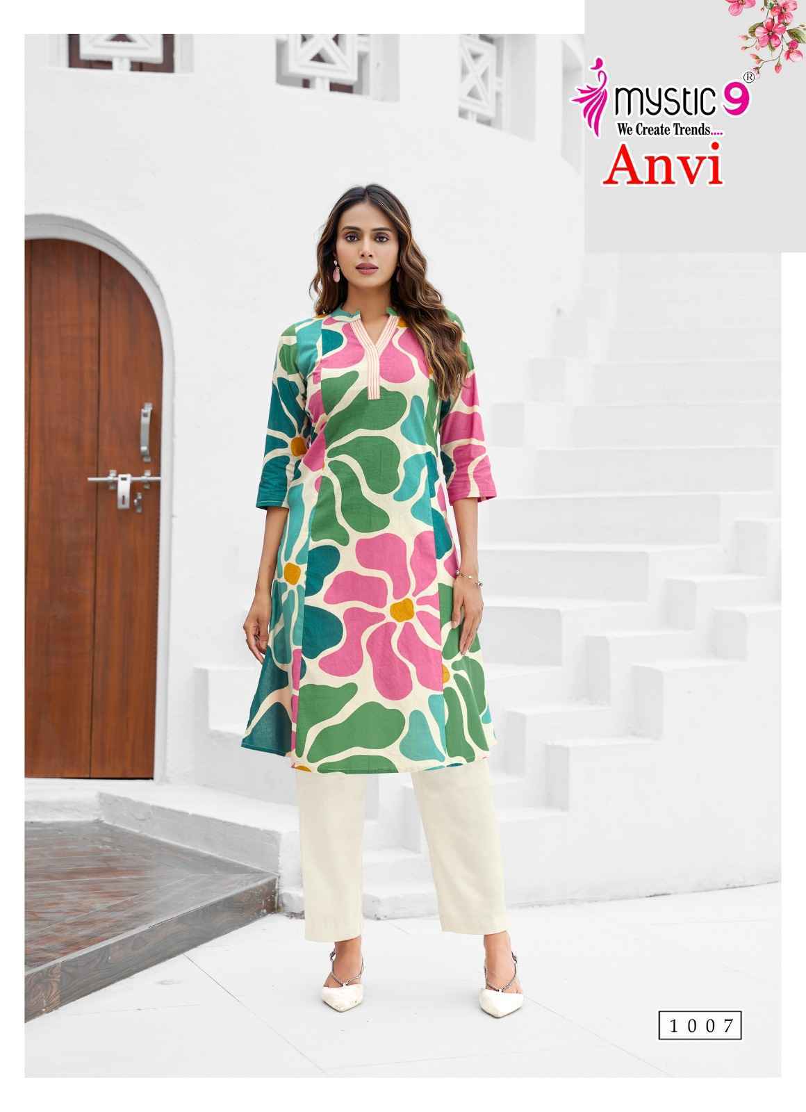 Mystic 9 Anvi Cotton Kurti With Bottom Wholesale Rate ( 10 Pcs Catalog )