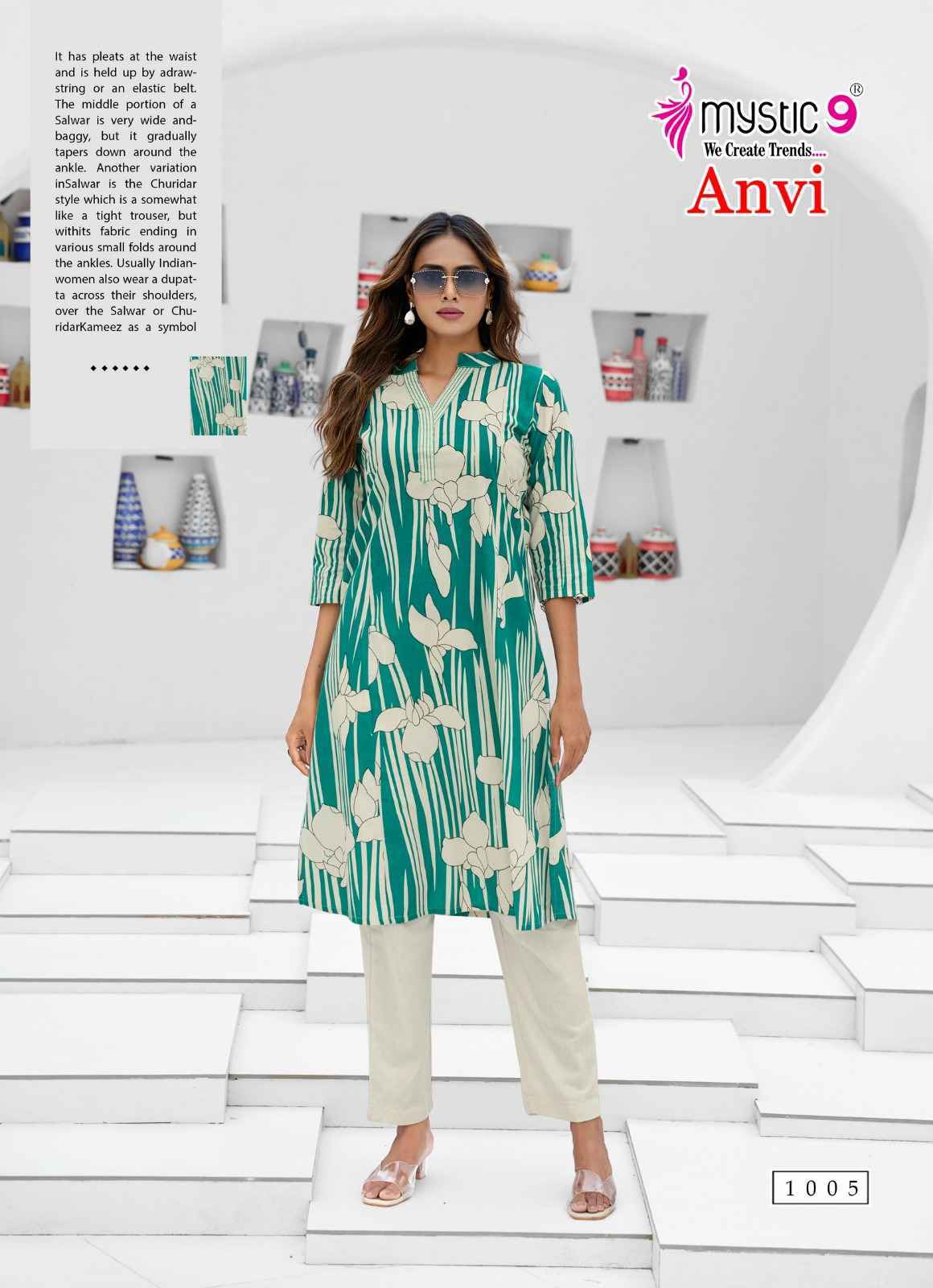 Mystic 9 Anvi Cotton Kurti With Bottom Wholesale Rate ( 10 Pcs Catalog )