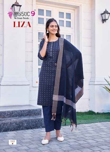 Mystic 9 Liza Vol 3 Cotton Kurti Combo Wholesale Rate ( 8 Pcs Catalog )