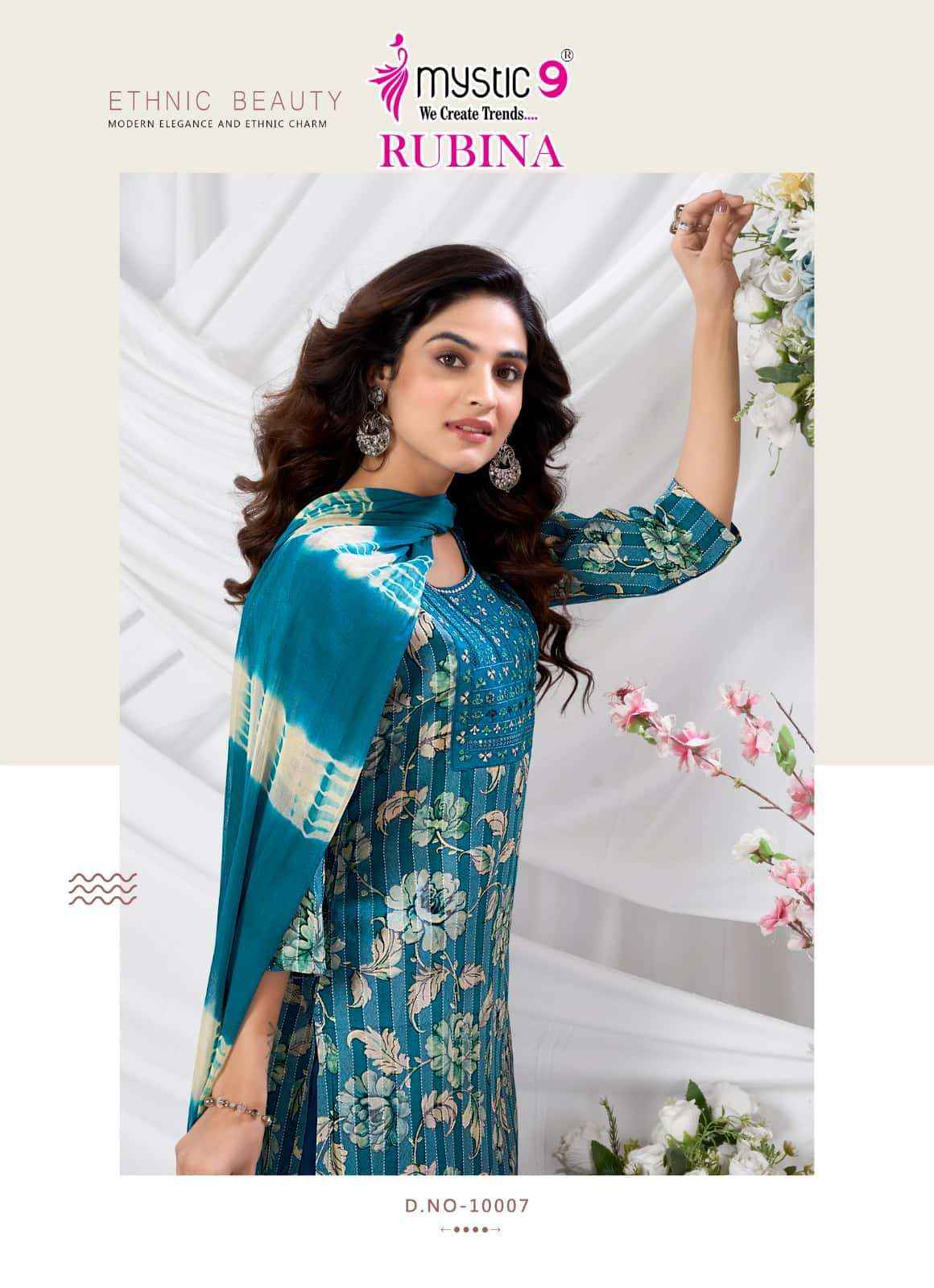 Mystic 9 Rubina Vol 10 Fancy Readymade Suir Wholesale Rate ( 8 Pcs Catalog )