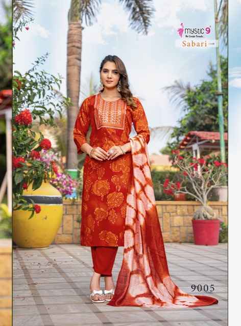 Mystic 9 Sabri Vol 9 Reyon Kurti Combo Set Wholesale Rate ( 8 Pcs Catalog )