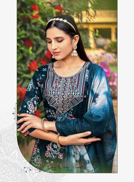Mystic 9 Sabri Vol 9 Reyon Kurti Combo Set Wholesale Rate ( 8 Pcs Catalog )