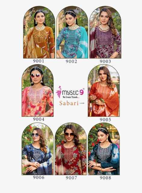 Mystic 9 Sabri Vol 9 Reyon Kurti Combo Set Wholesale Rate ( 8 Pcs Catalog )