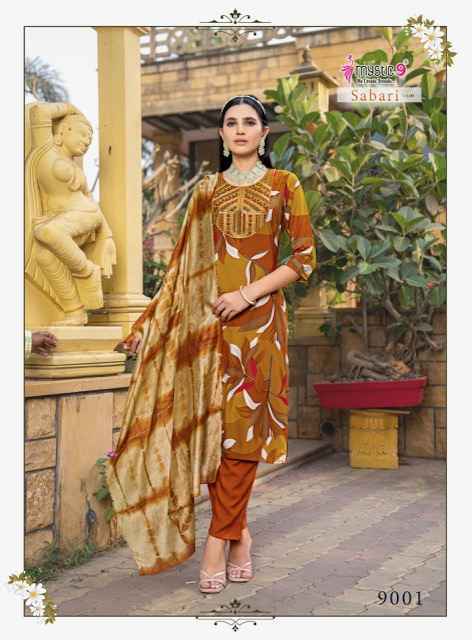 Mystic 9 Sabri Vol 9 Reyon Kurti Combo Set Wholesale Rate ( 8 Pcs Catalog )