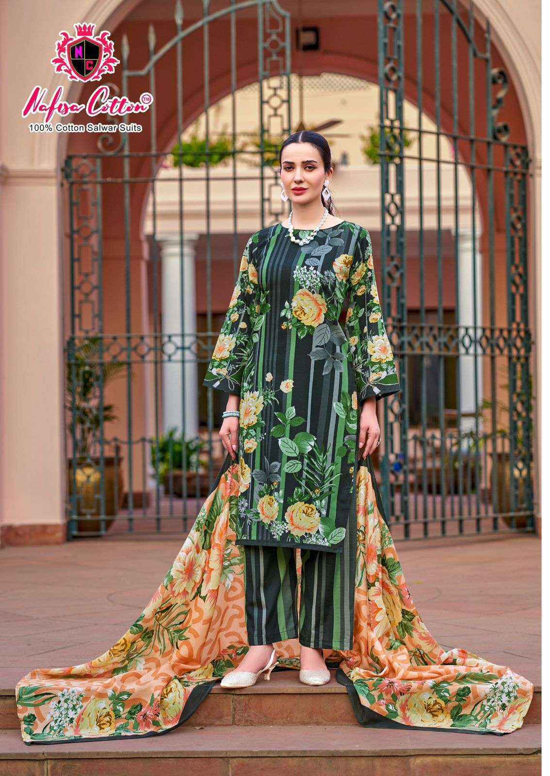 Nafisa Cotton Majestic Cotton Salwar Kameez Wholesale Rate ( 6 Pcs Catalog )