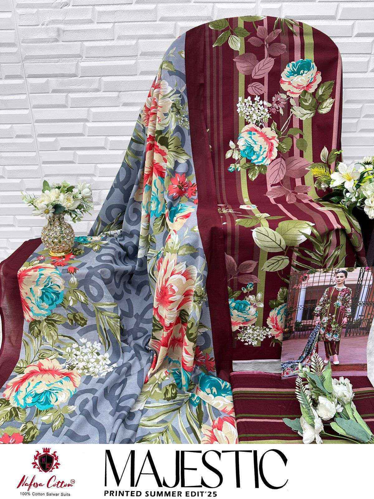 Nafisa Cotton Majestic Cotton Salwar Kameez Wholesale Rate ( 6 Pcs Catalog )