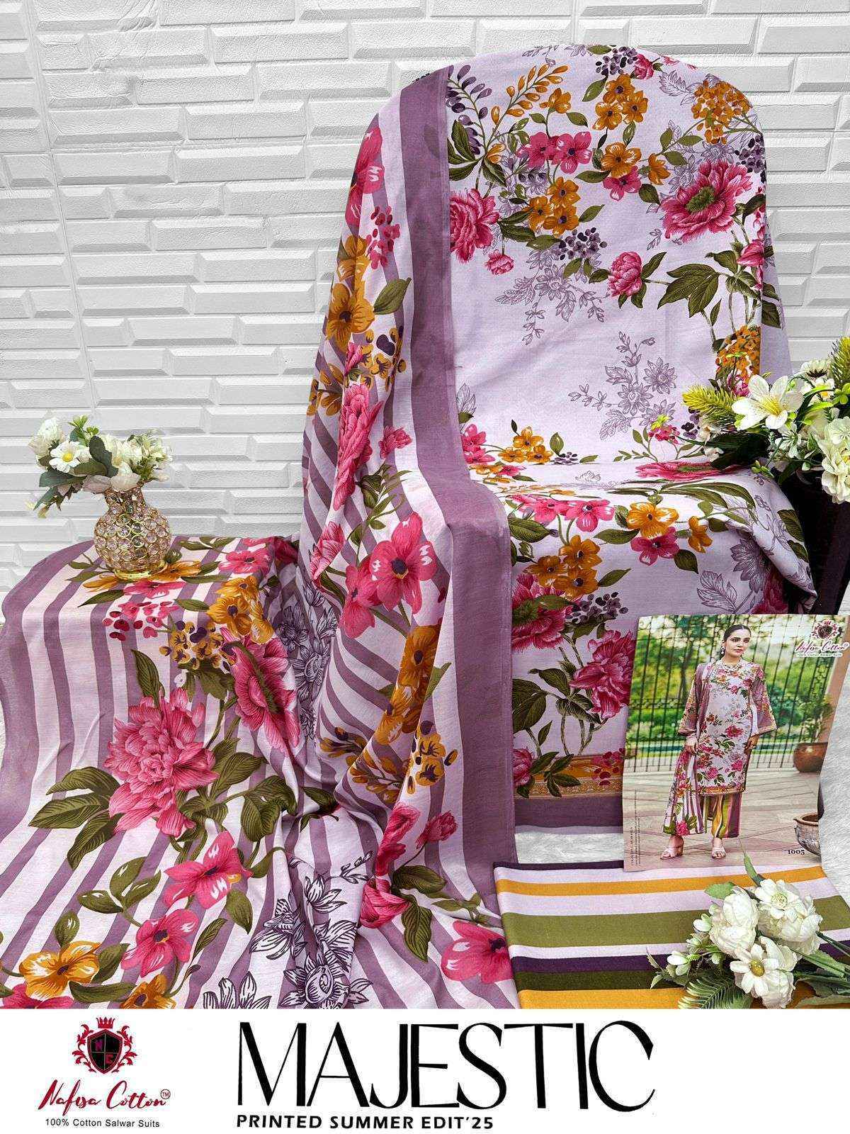 Nafisa Cotton Majestic Cotton Salwar Kameez Wholesale Rate ( 6 Pcs Catalog )