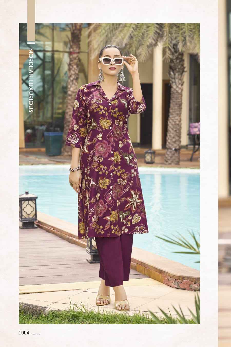 Ossm Rosy Vetican Kurti With Bottom Set Wholesale Rate ( 6 Pcs Catalog )